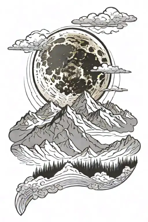 Alpe Mountain Full Moon Phase