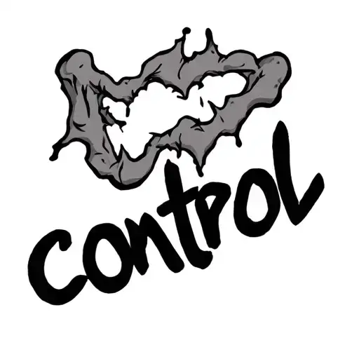 Word 'Control' Handwritten With Anger