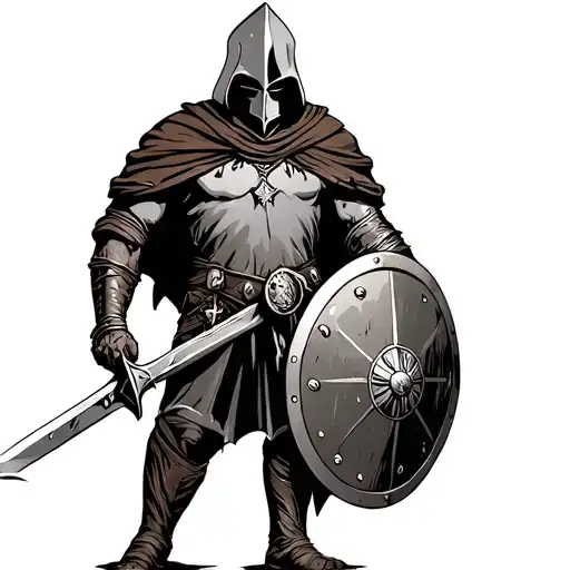 Executioner With Shield And Sword