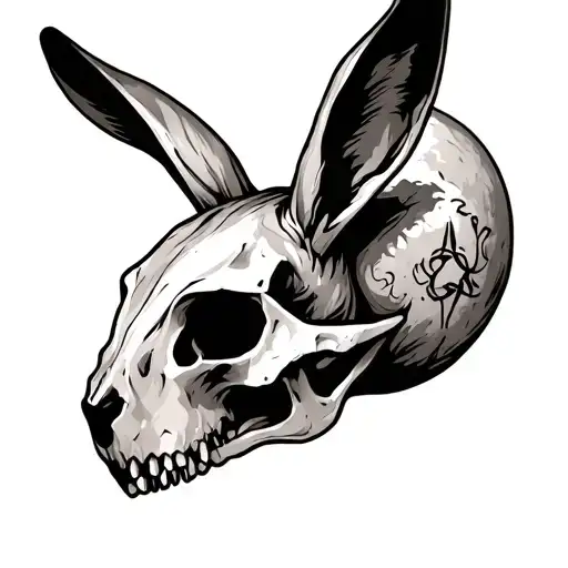 I Want You To Represent A Rabbit Skull With The Shape Of The Cancer Sign