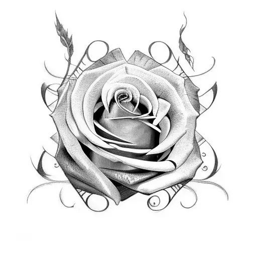 Roman Numeral Tatoo With Rose