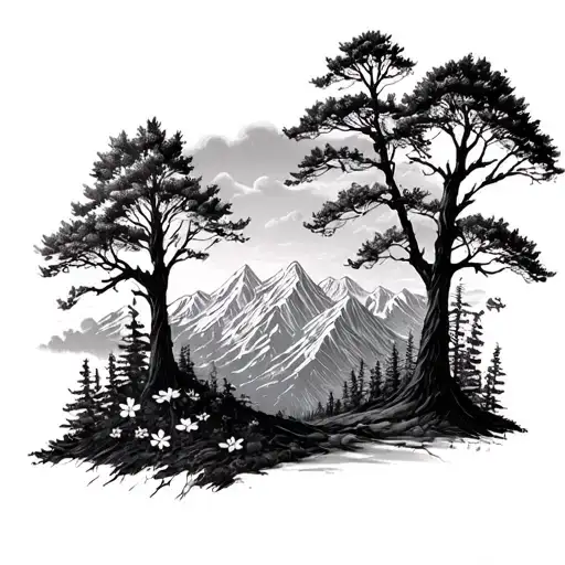 Birth Flowers August May October November Growing Under Mountains And Trees