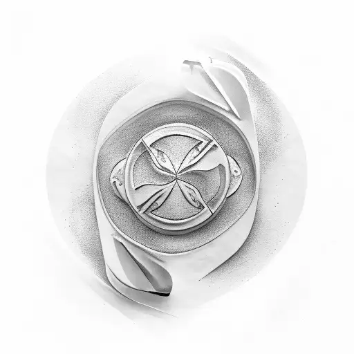 A Spoon And A Kitchen Knife Forming A Yin Yang Symbol