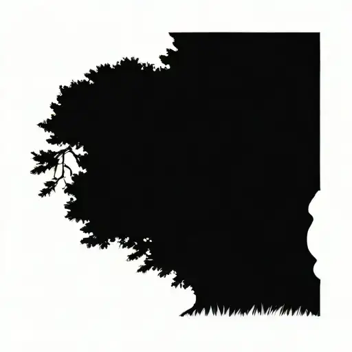 Cedar Tree With A Whipporwill And Cornstalk Growing