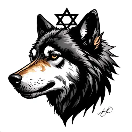 Star Of David Vs Wolf Head