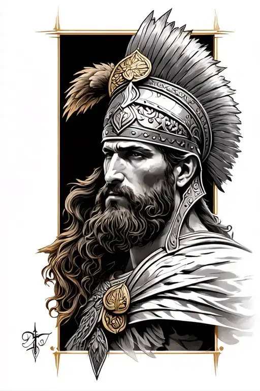 Roman Warrior And Stoic