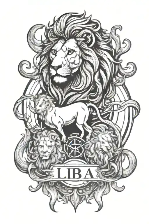Lion And Aries And Capricorn And Libra Zodiac Sign