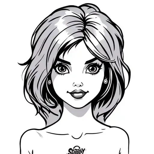 Scooby Doo Female Tattoo Design