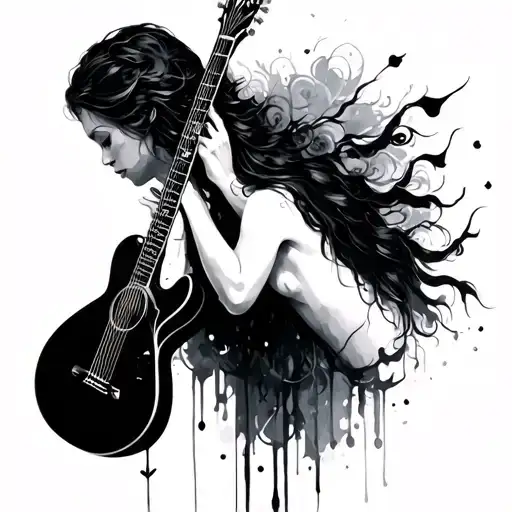 Life's Beauty Merged With A Guitar