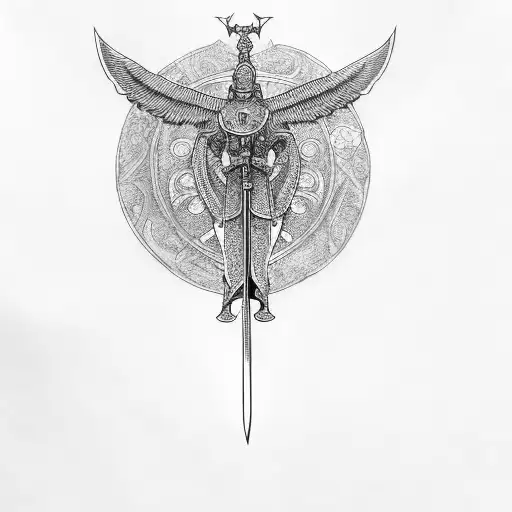 A Woman Holding A Sword And Scales