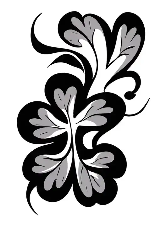 Tribal Tattoo African Big 5 Leaf Clover