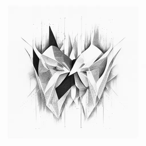 An Abstract Depiction Of Two Equal Halves Merging Into One