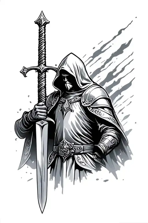 Hooded Knight With Sword