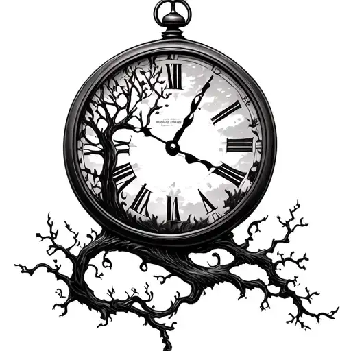 Clock With Tree Inside