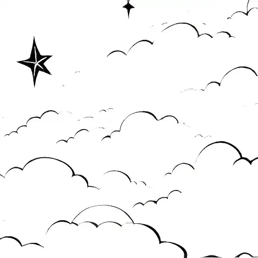 Filler Japanese Cloud Pattern And Stars