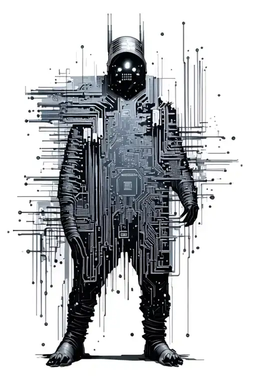 Cyberpunk Computer Circuit Board