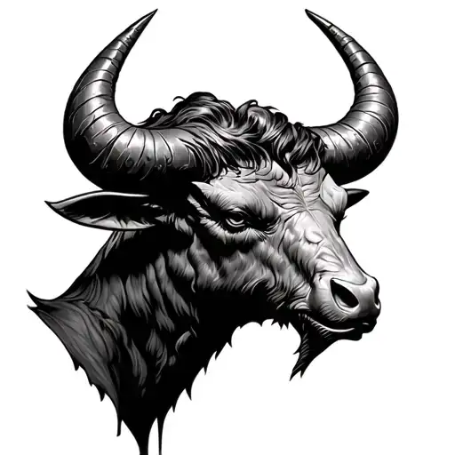 Minotaur Realistic Portrait