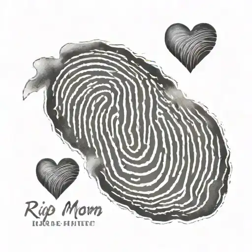 Fingerprint As Heart For Rip Mom 2024