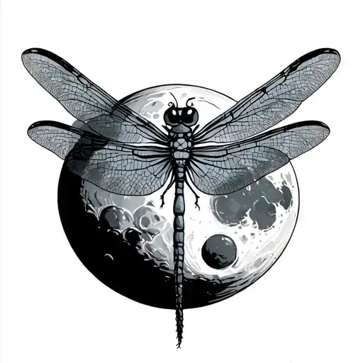 Dragonfly Placed On The Moon