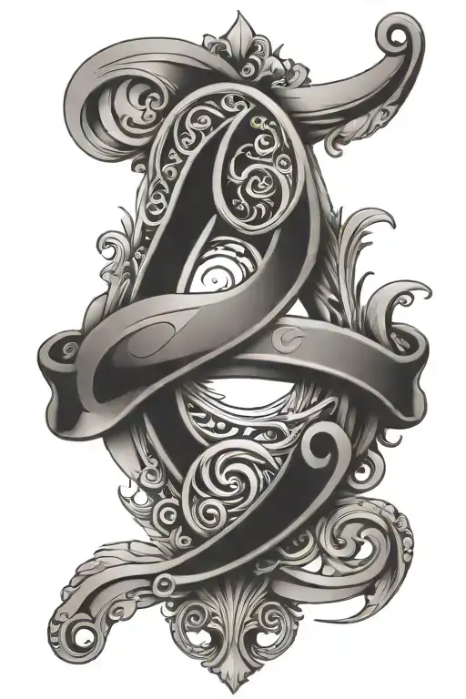 Infinity Symbol With Letter C And Letter L