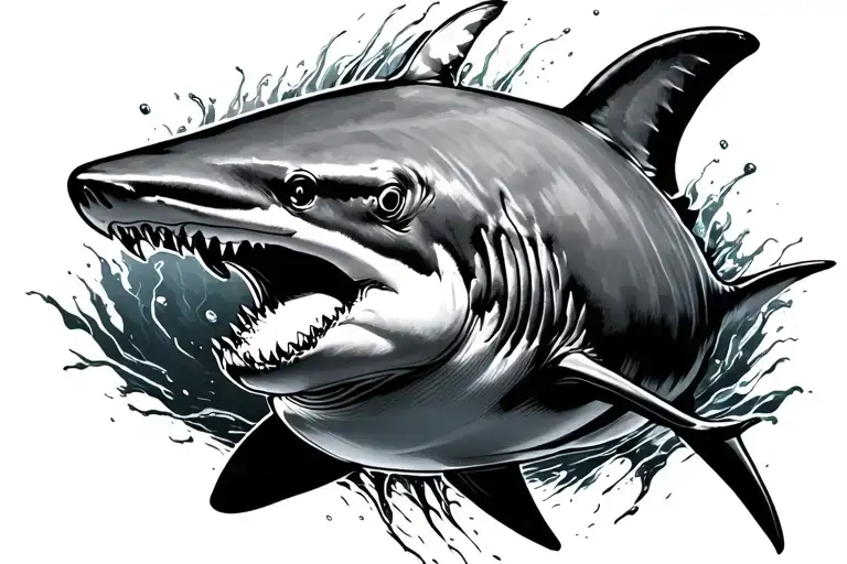 Hammerhead Shark Swimming In Profile