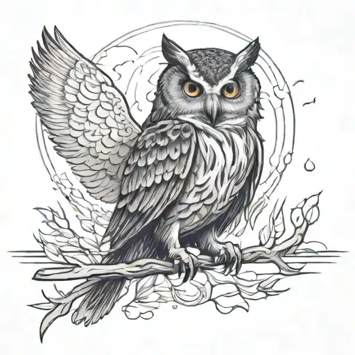 Coastal Scene Time Owl