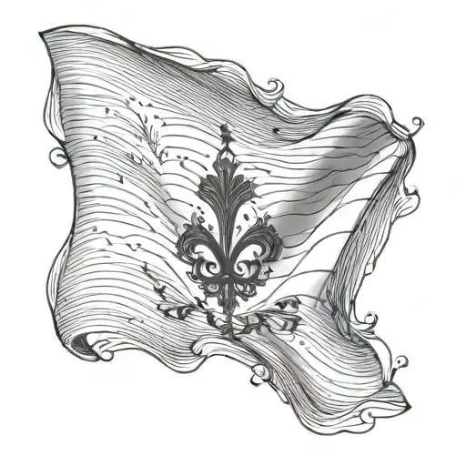 French Flag Revisited In Black And White