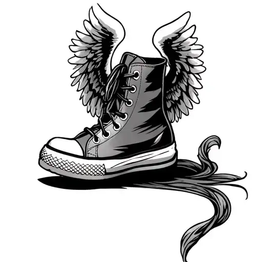 Boy Shoe With Angel Wings