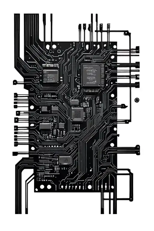 Cyberpunk Computer Circuit Board