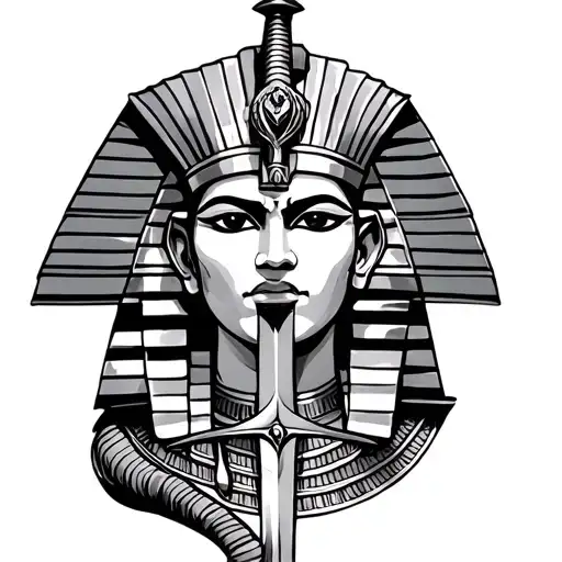 Pharaoh With Sword Intertwined