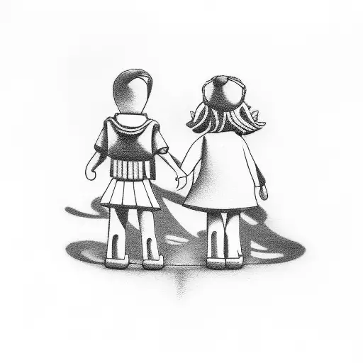 Mother And Son Walk On The Fair