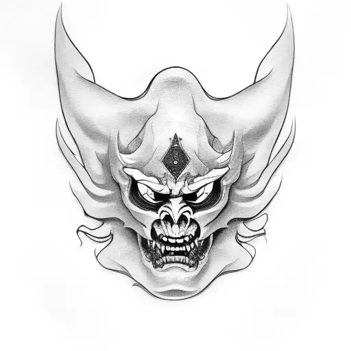 Hannya Mask Skull