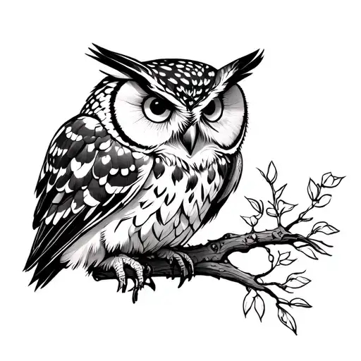 Line Drawing Owl