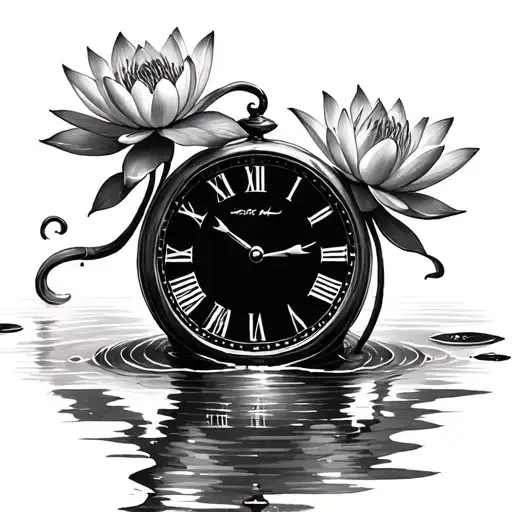 Clock On Water Lily