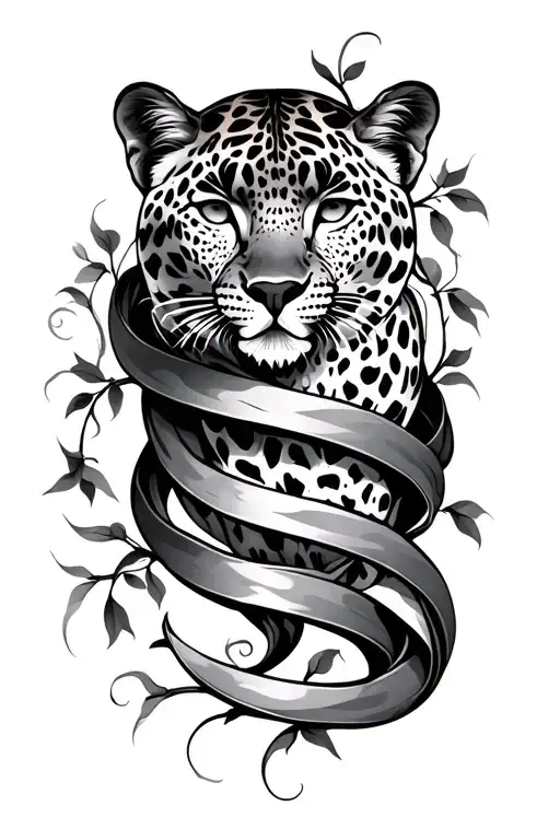 Leopard Print Vine Wrapping Itself