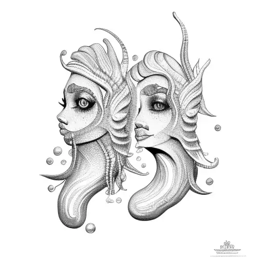 Two Creole Pisces Mermaids