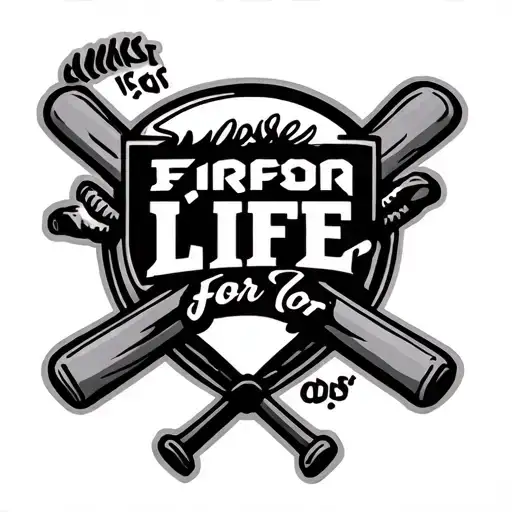 Simpson For Life Cricket Team Logo