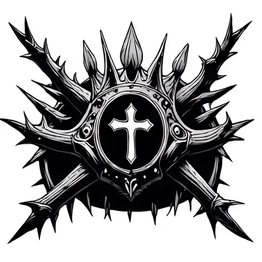 Thorn Crown With Cross Arm Sleeve