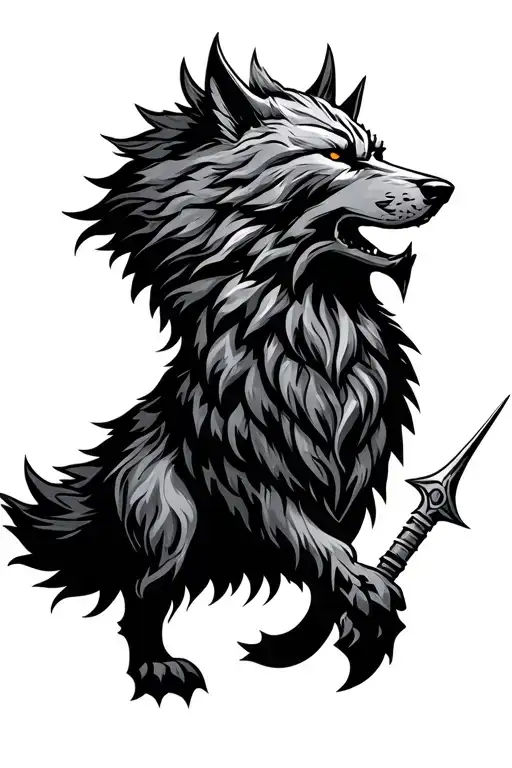 Odin Warrior Wolf Symbol Viking Symbols