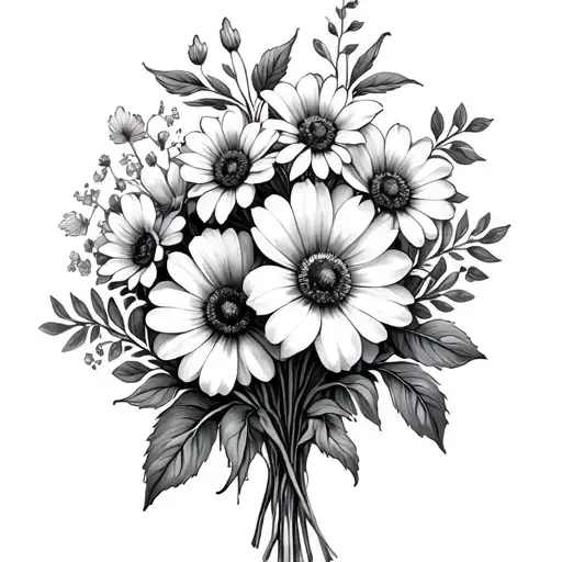 Jan March May June Aug Nov Birth Flower Bouquet