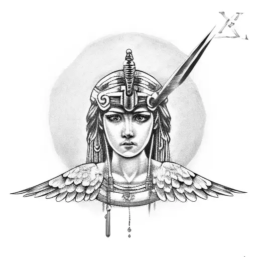 God Athena And Her Owl