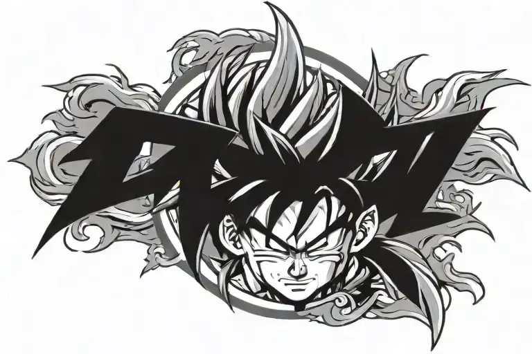 Goku And Vegeta Kanji Symbol Integrated