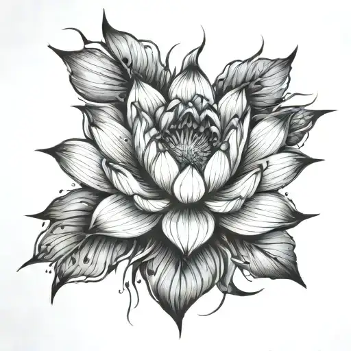 Broken Lotus Flower