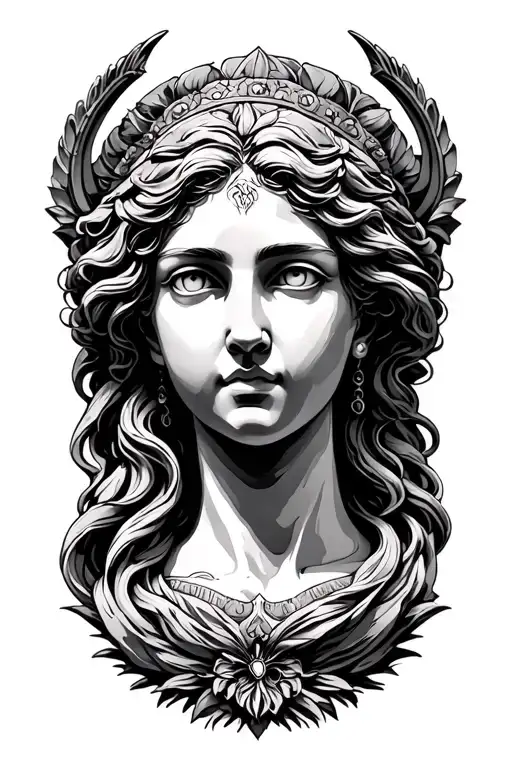 Artemis Beautiful Statue Head