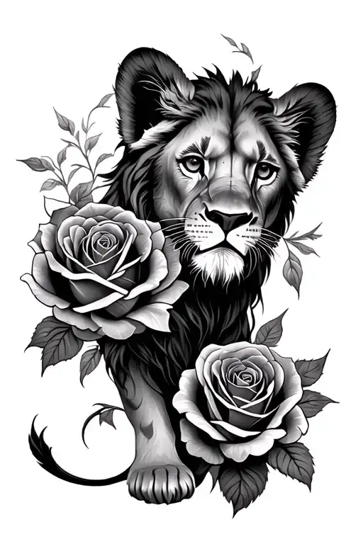 Lioncub Motherlion Clock Roses