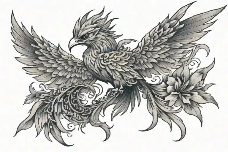 Phoenix Tatoo Rebirth Back