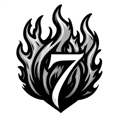 Fire Logo With 7