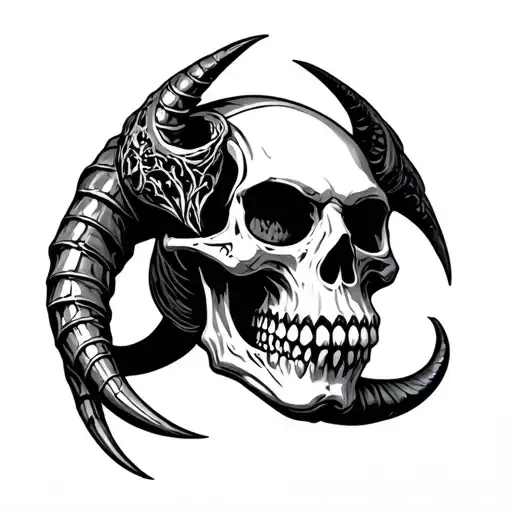 Deamon Horn Skull