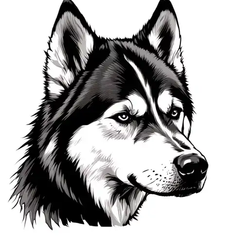 Husky Outline
