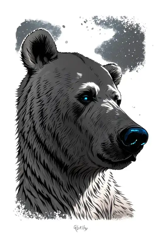 Polar Bear With Blue Nose